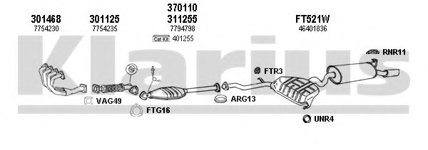 KLARIUS 330372U Exhaust System